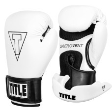 Боксерські рукавиці TITLE Boxing Vegan Gloves White/Black 12 oz (капа в комплекті)
