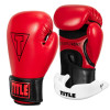 Боксерські рукавиці TITLE Boxing Vegan Gloves Red/Black 12 oz (капа в комплекті)