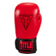 Боксерські рукавиці TITLE Boxing Vegan Gloves Red/Black 12 oz (капа в комплекті)
