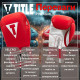 Боксерські рукавиці TITLE Boxing Pro Style Leather Gloves3.0 Red/White 12 oz (бинти 4м. в комплекті)
