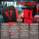Боксерські рукавиці TITLE Boxing Guts and Glory Black/Red M 12oz (бинти 4м. в комплекті)