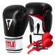 Боксерські рукавиці TITLE Classic Leather 2.0 Black/White/Red XL 16 oz (бинти 4м. в комплекті)