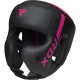 Боксерський шолом RDX F6 KARA Matte Pink S (капа в комплекті)