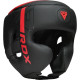 Боксерський шолом RDX F6 KARA Matte Red S (капа в комплекті)