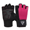 Перчатки для фитнеса RDX W1 Half Pink Plus S