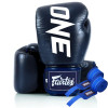 Боксерські рукавиці Fairtex BGV1-ONE (натуральна шкіра) Blue 10 унцій (бинти в комплекті)