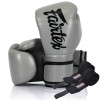 Боксерські рукавиці Fairtex BGV14 Grey 10 унцій (бинти в комплекті)