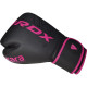 Боксерские перчатки RDX F6 MATTE PINK-10OZ (капа в комплекте)