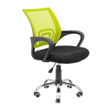 Крісло Спайдер Хром Піастра Сітка чорна + зелена