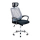 Крісло Бласт Хром M-1 (Tilt) Сітка чорна + сіра