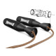 Скакалка шкіряна PowerPlay 4214 Leather Jump Rope Чорна 2.75 см.