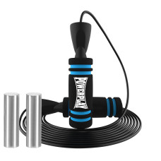 Скакалка швидкісна PowerPlay 4212 X ROPE з обтяжувачами Чорно/Синя (120г*2) 3м.