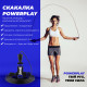 Скакалка швидкісна PowerPlay 4212 X ROPE з обтяжувачами Чорно/Темно синя (120г*2) 3м.