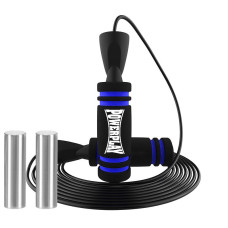 Скакалка швидкісна PowerPlay 4212 X ROPE з обтяжувачами Чорно/Темно синя (120г*2) 3м.