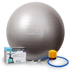 Мяч для фитнеса (фитбол) PowerPlay 4001 Ø65 cm Gymball Серый + насос