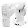 Боксерские перчатки TITLE Boxing Inferno Intensity Elastic White 18 oz (капа в комплекте)