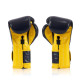 Боксерские перчатки Fairtex BGV9 Mexican Blue/Yellow 12 унций (бинты в комплекте)