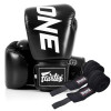 Боксерские варежки Fairtex BGV1-ONE (натуральная кожа) Black 10 унций (бинты в комплекте)