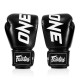 Боксерские варежки Fairtex BGV1-ONE (натуральная кожа) Black 10 унций (бинты в комплекте)