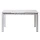 Bright White Marble керамічний стіл 102-142 см