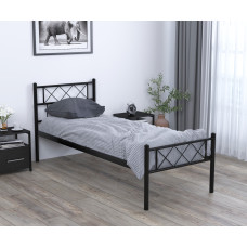 Ліжко Сабрина односпальне Чорний 80 см х 190 см