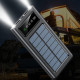Повербанк Setty solar 10000 mAh + сонячна батарея чорний