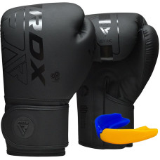 Боксерские перчатки RDX F6 Kara Matte Black 6 унций (капа в комплекте)