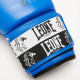 Боксерские перчатки Leone GN208 ICONIC Blue 10 унций (бинты 4 м. в комплекте)