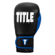Боксерські рукавиці TITLE Boxing Dynamic Strike Black/Blue 14 oz (бинти 4м. у комплекті)