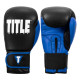 Боксерські рукавиці TITLE Boxing Dynamic Strike Black/Blue 14 oz (бинти 4м. у комплекті)