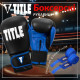 Боксерські рукавиці TITLE Boxing Dynamic Strike Black/Blue 14 oz (бинти 4м. у комплекті)