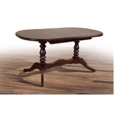 Розкладний дерев'яний стіл Вавилон темний горіх 1500х900